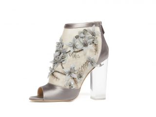 Jeffrey Campbell Lilith-2 Beige Pink Floral tapestry patchwork combat boot,